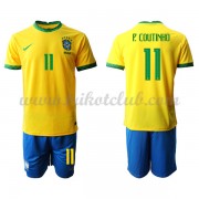 Brazílie Dětské Philippe Coutinho 11 Fotbalové Dresy Domáci 2021..